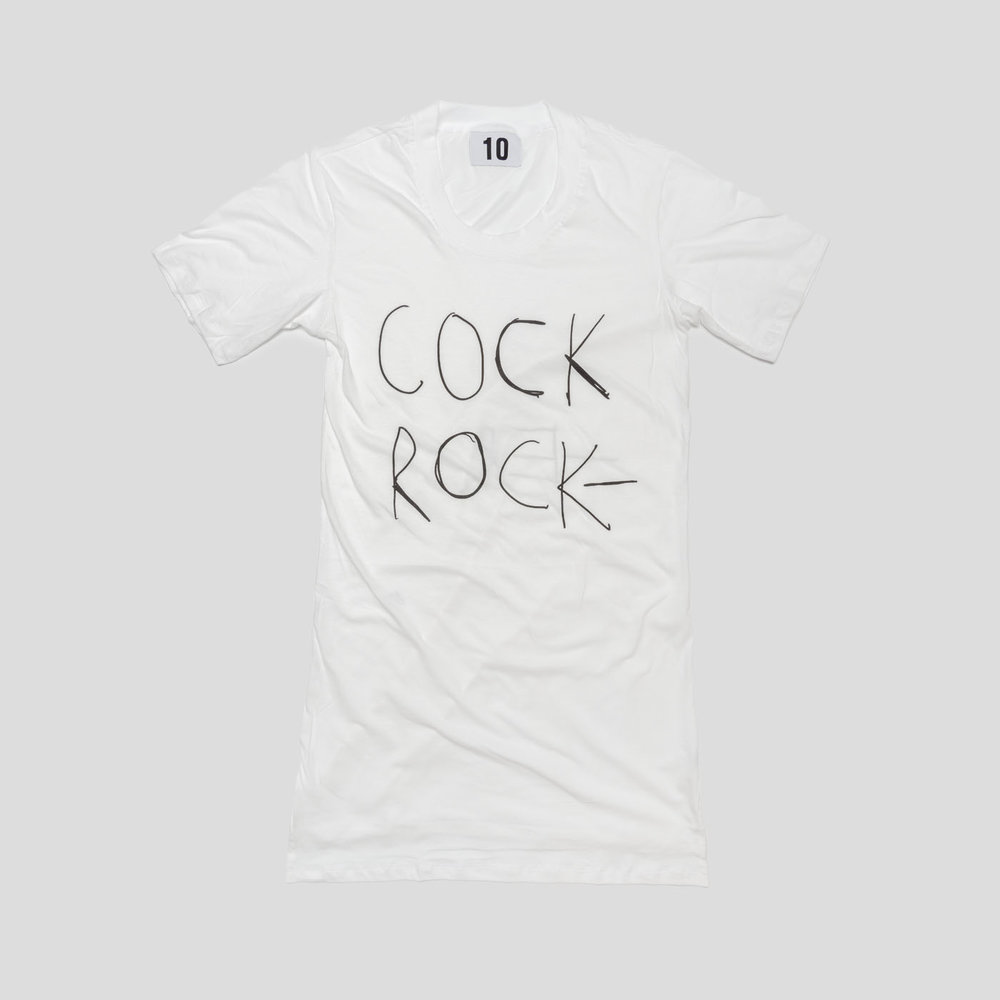 jeg er syg loft Unravel Cockrocker T-shirt Artist collab with TEN PIECES (White) — Matt Bax