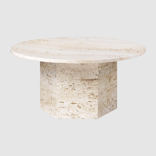 Epic Round Coffee Table In Travertine, 80 Round Table