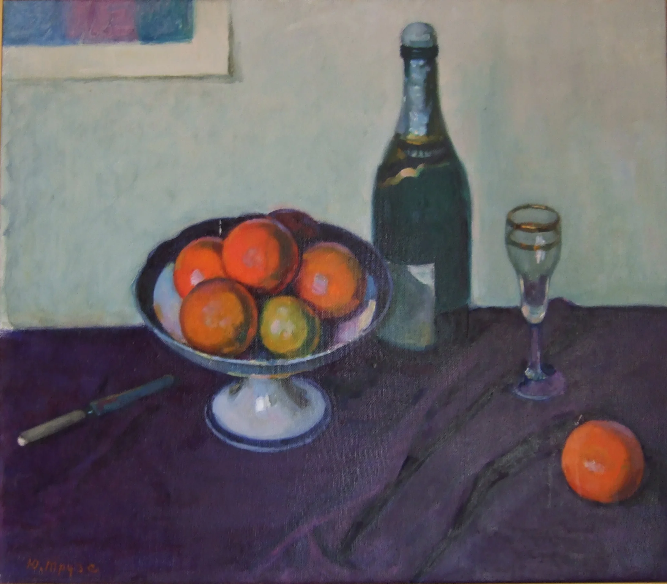 Still life, oil on canvas, size: 79 x 60 cm., singled. Натюрморт. Холст, масло, Размер: 79 x 60 см., подпись.