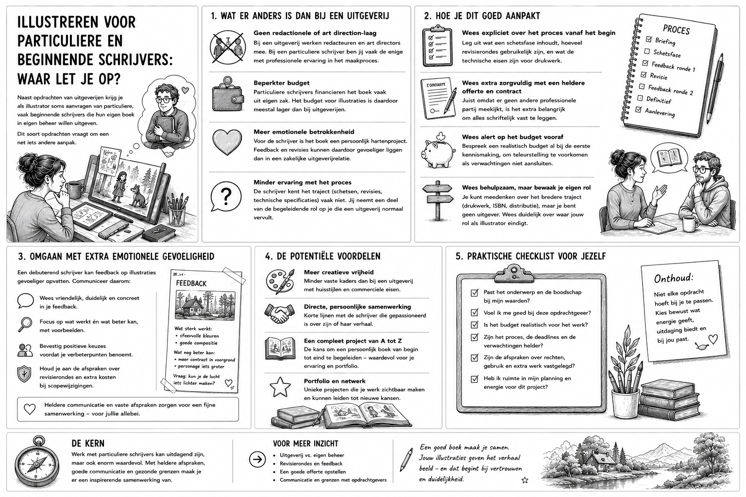 Illustreren voor particuliere en beginnende schrijvers: waar let je op?