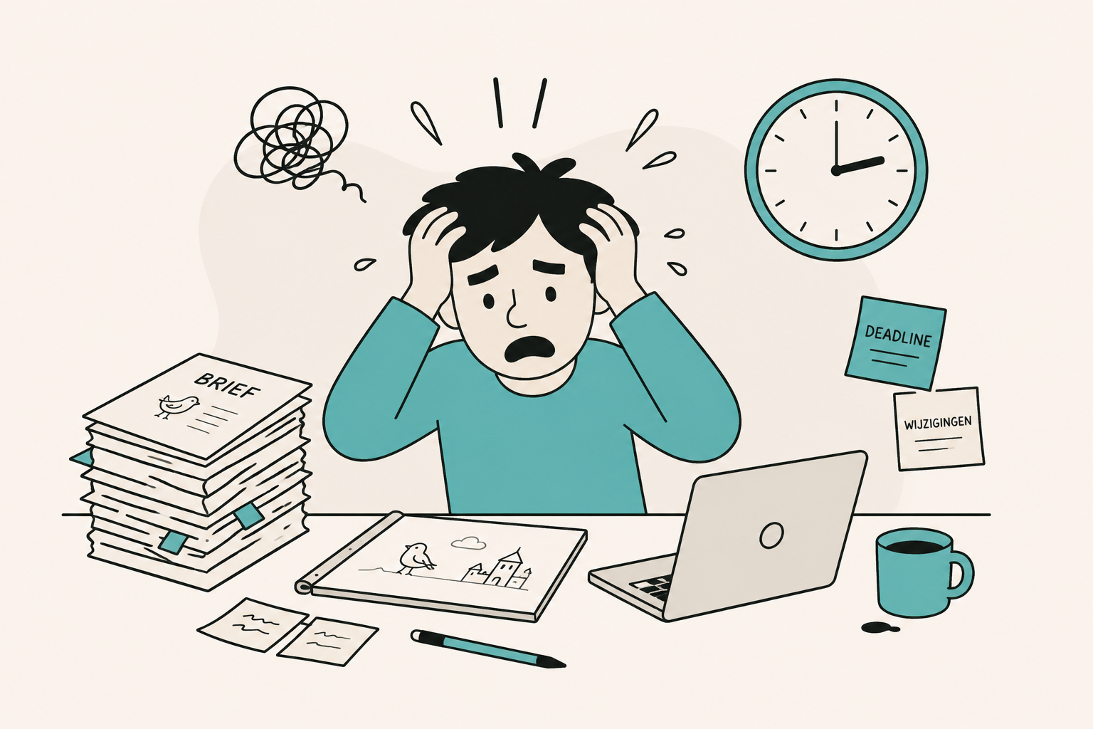 Omgaan met stress en deadline druk als illustrator