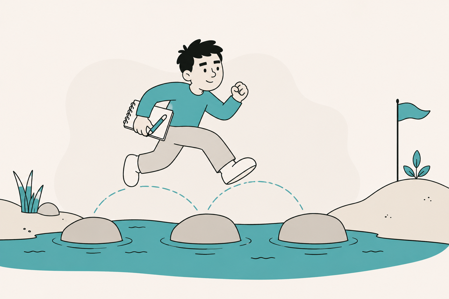 Elke opdracht als stepping stone