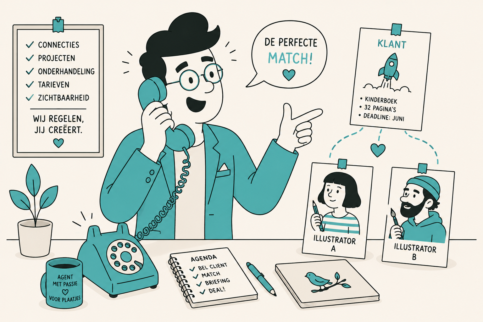 Wel of geen agentschap als illustrator: de voor- en nadelen