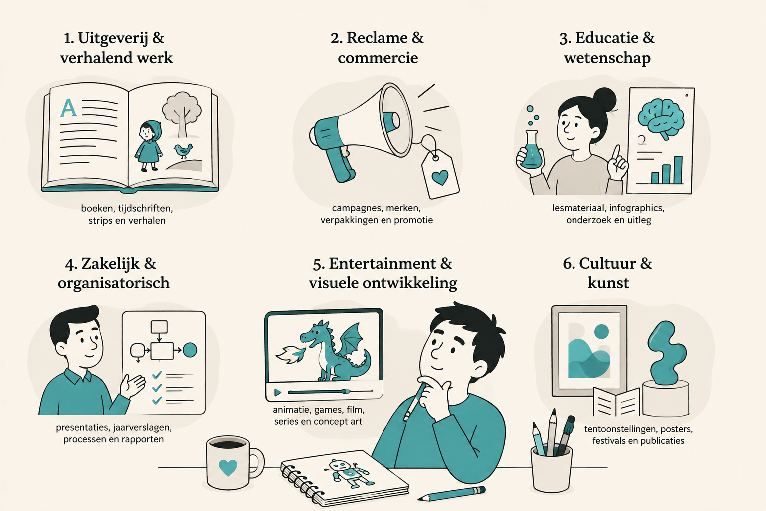 Waar wordt illustratie allemaal voor ingezet?