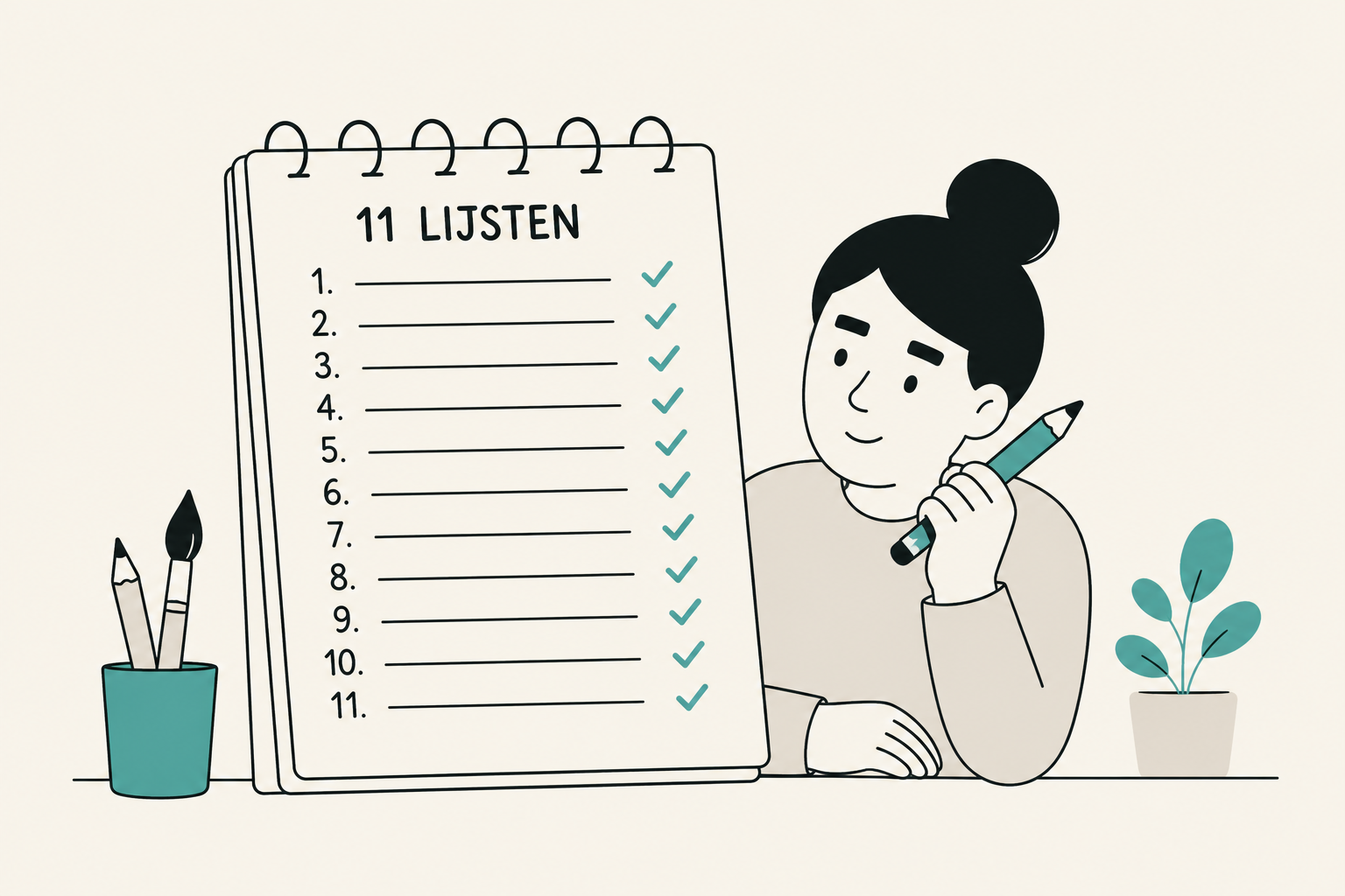 11 lijsten die je praktijk als illustrator verscherpen