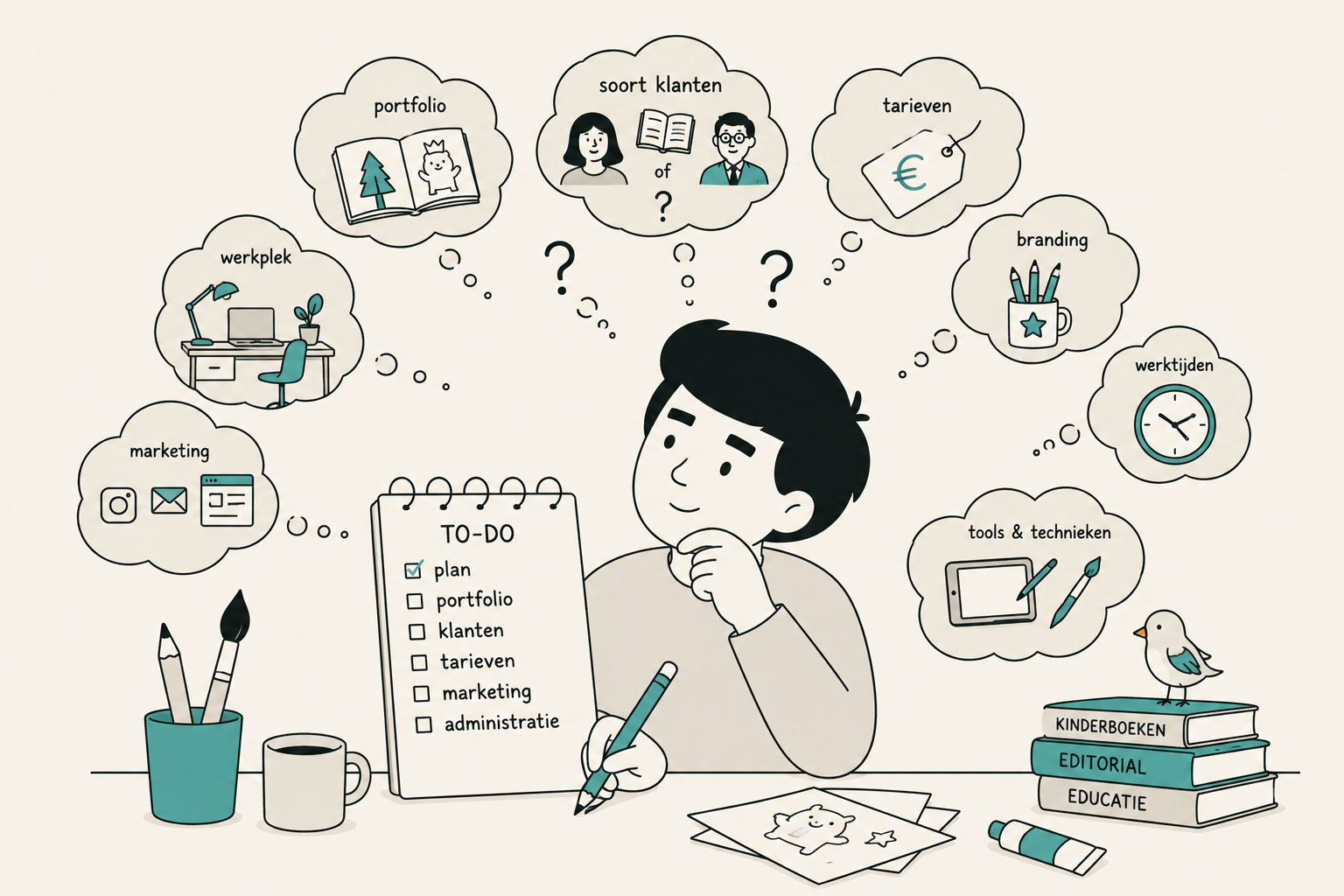 Een freelance illustratiepraktijk opzetten: het stappenplan