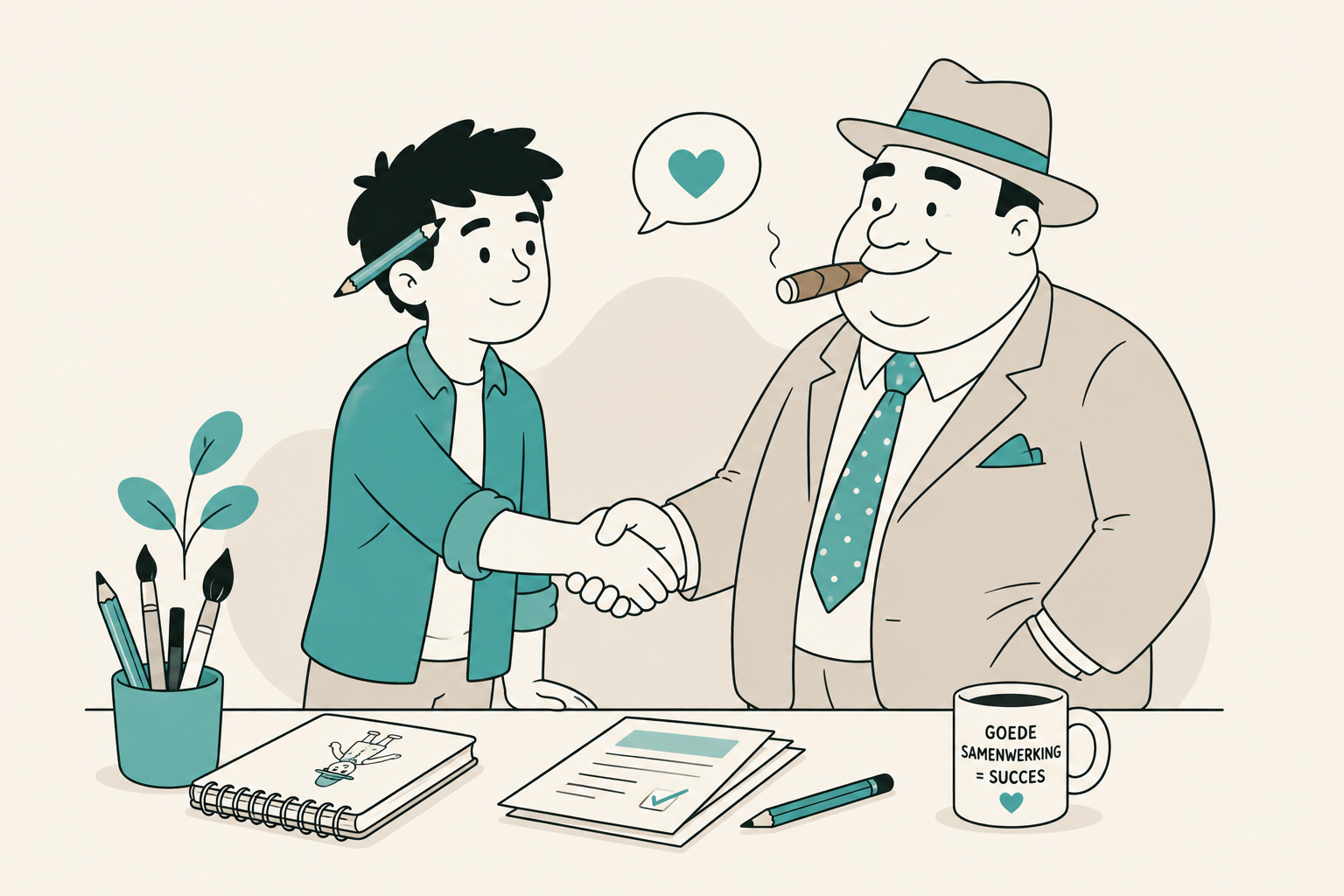 Hoe haal je het beste uit een samenwerking met een illustrator?