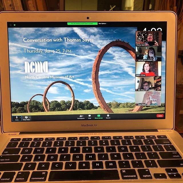 A delightful conversation with Valerie Hillings last night on an NCMA virtual chat with the Director. We talked about Gyre which just turned 20years old.great memories.#ncma #ncmade #valeriehillings #gyre #fondmemories