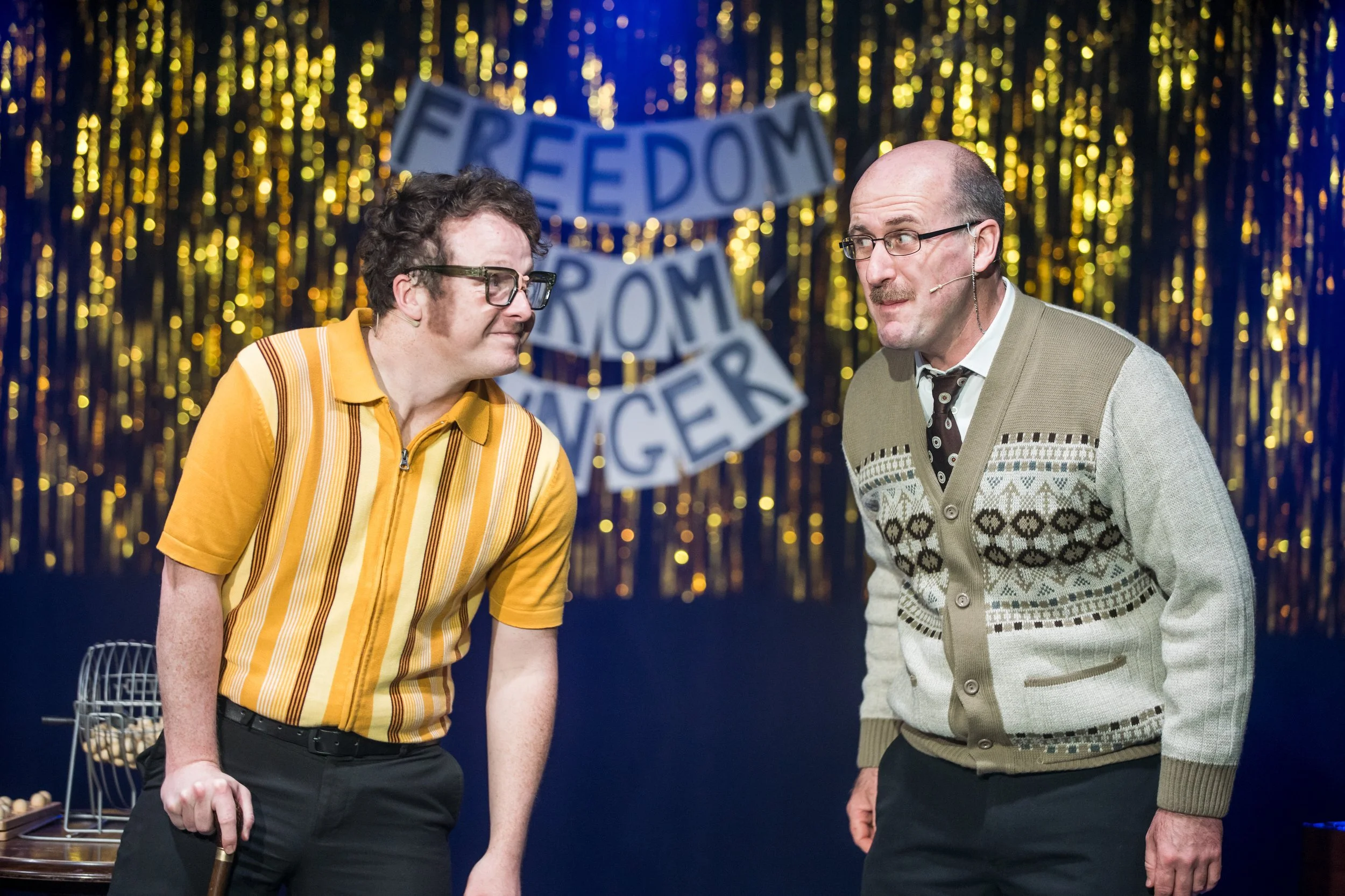 Bobby Butcher and Keith in 'Up the Club!' - Stiwdio 1, Park & Dare, 2026.