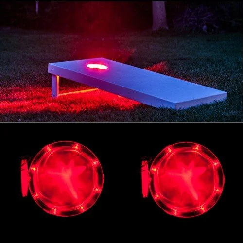 cornhole lights red