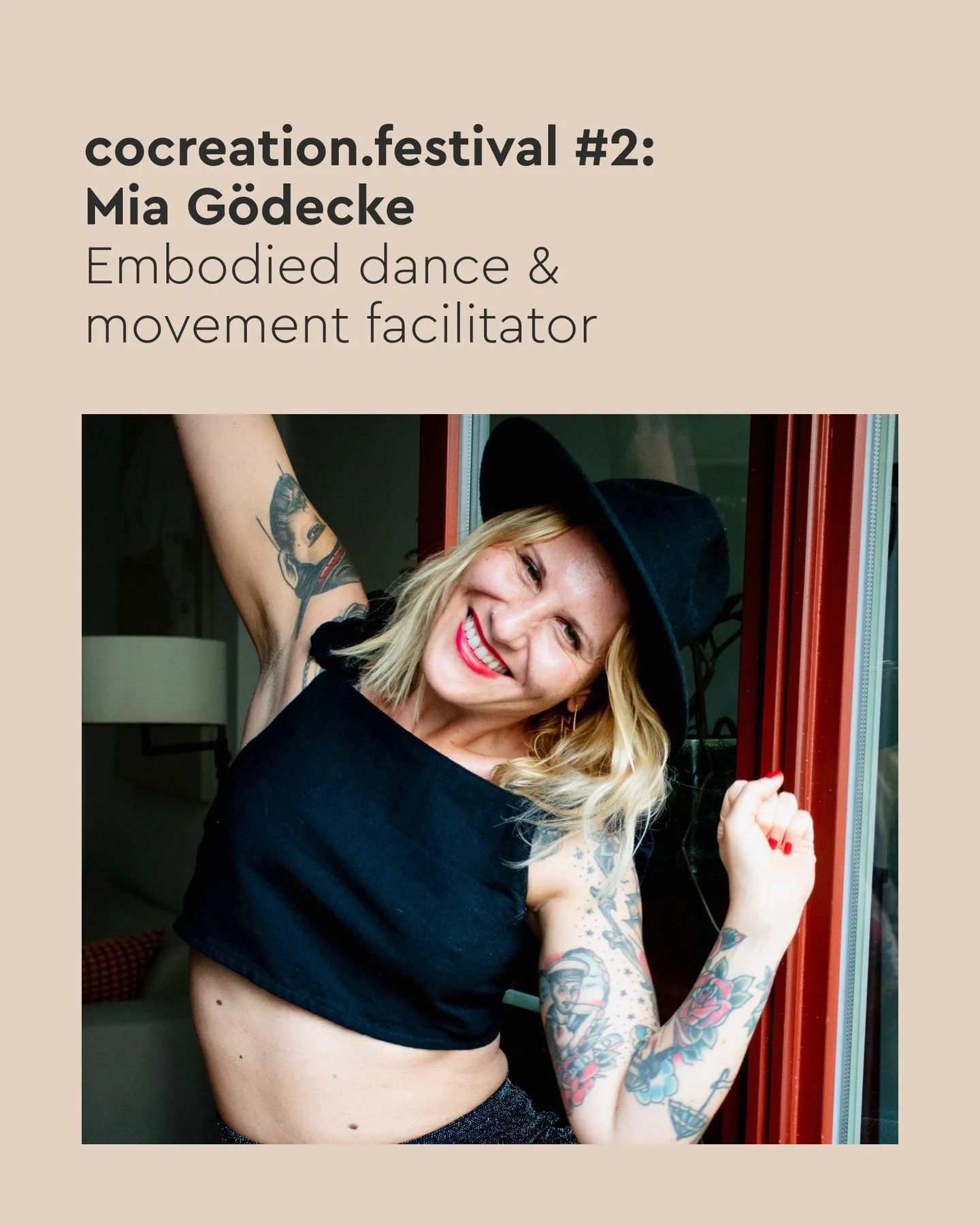 Meet Mia Gödecke, our embodied dance & movement facilitator at this year’s cocreation.festival ✨ (@mia_danceofconnection)
With over 15 years of experience, Mia invites you to explore what your body has to say — and how to move l