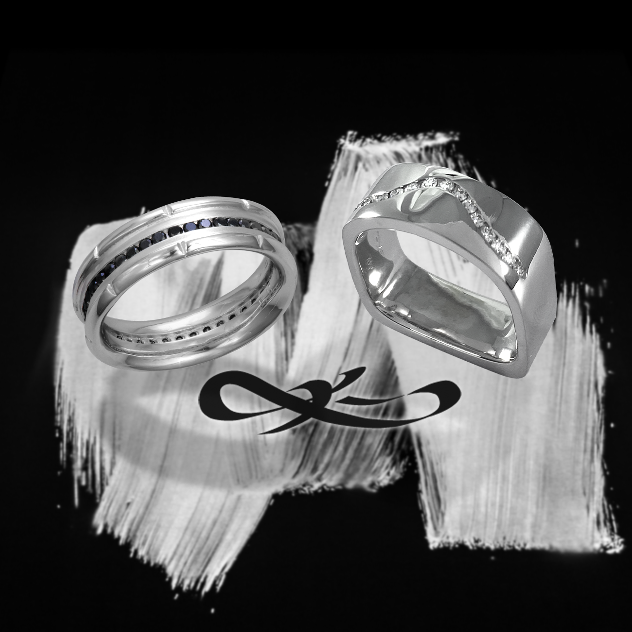mens rings on black and white post.png