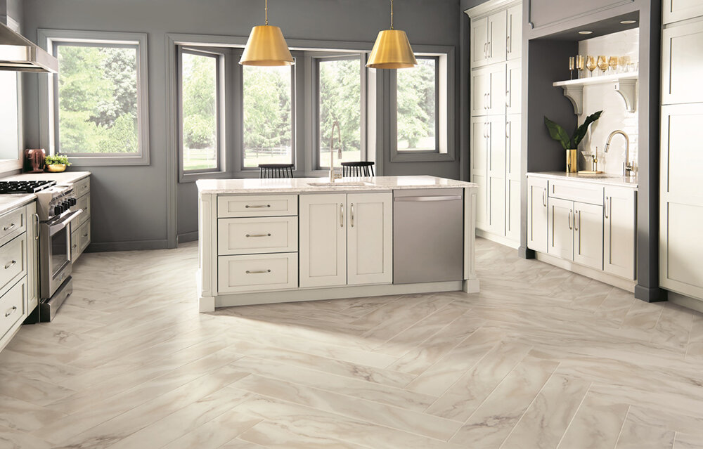 Out With Ceramic Tile In Alterna, Armstrong Alterna Vinyl Tile
