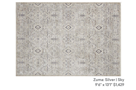 zuma silver sky loloi area rug 9.6x13.1 area rug in stock at mouery's flooring in springfield mo