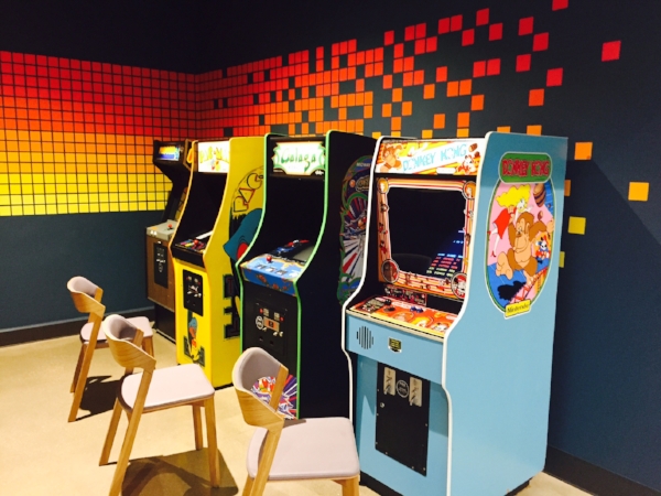 pm me for the photo of a really intense dude playing Galaga like he was on fire.