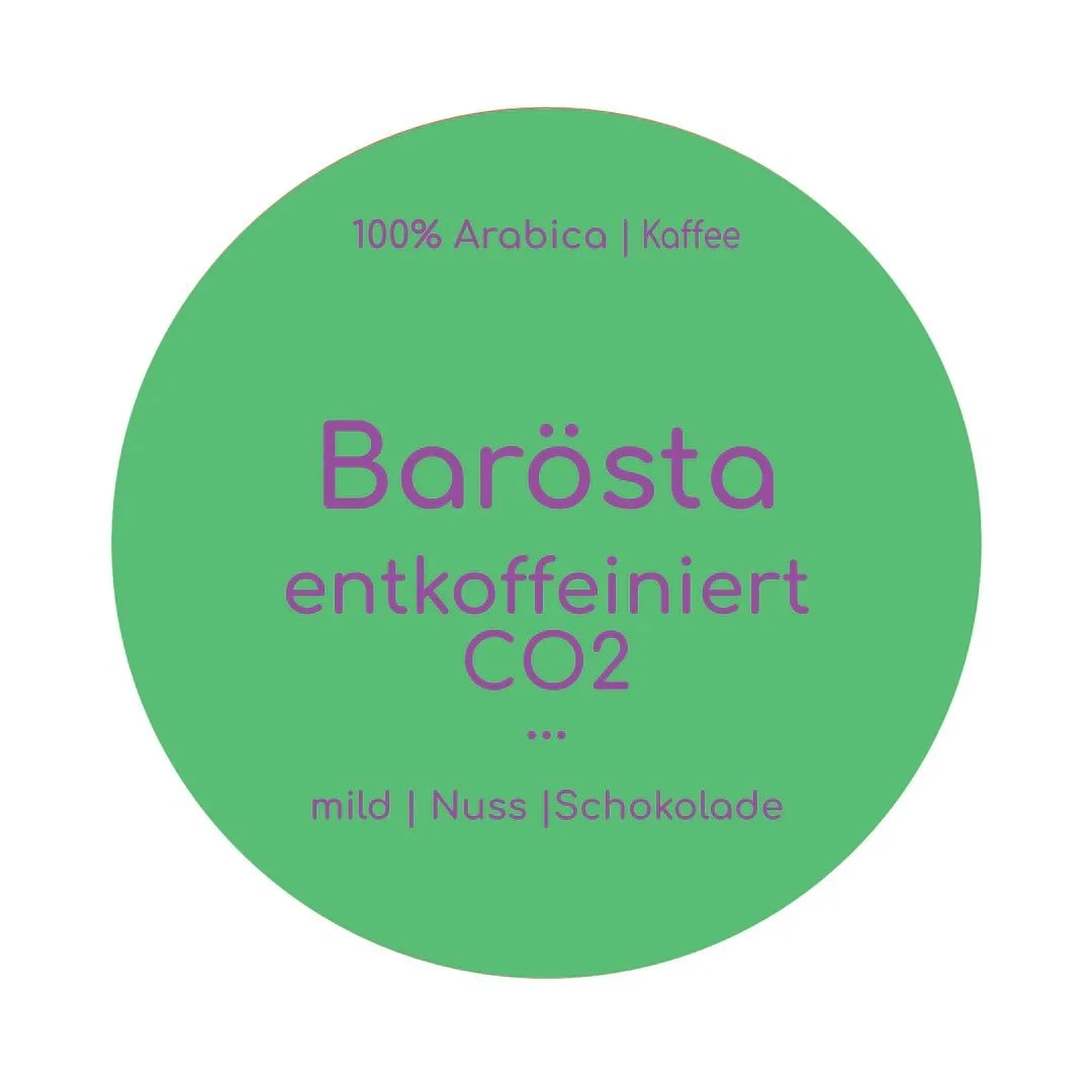 Bar&ouml;sta Kaffee - entkoffeiniert CO2 💚

Kaffee ohne Koffein? Kein Problem!
Genie&szlig;e deinen Kaffee ganz ohne Koffein. ☕️✨

Bei dem schonenden und gesundheitlich v&ouml;llig unbedenklichen Kohlenstoffdioxid-Verfahren werden die Kaffeebohnen i