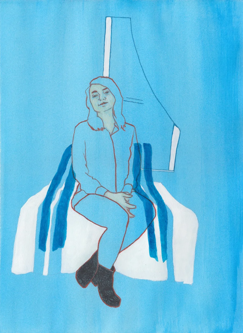 Anika Colored pencil, acrylic and gouache on paper 19” x 11”