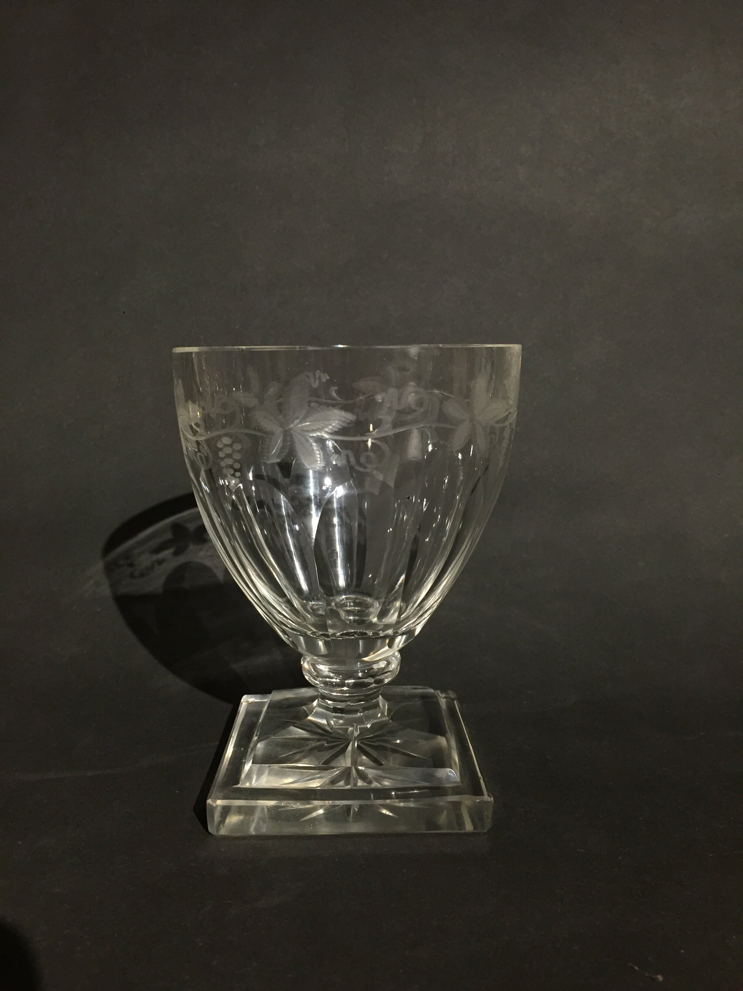 Large Regency period engraved ale glass