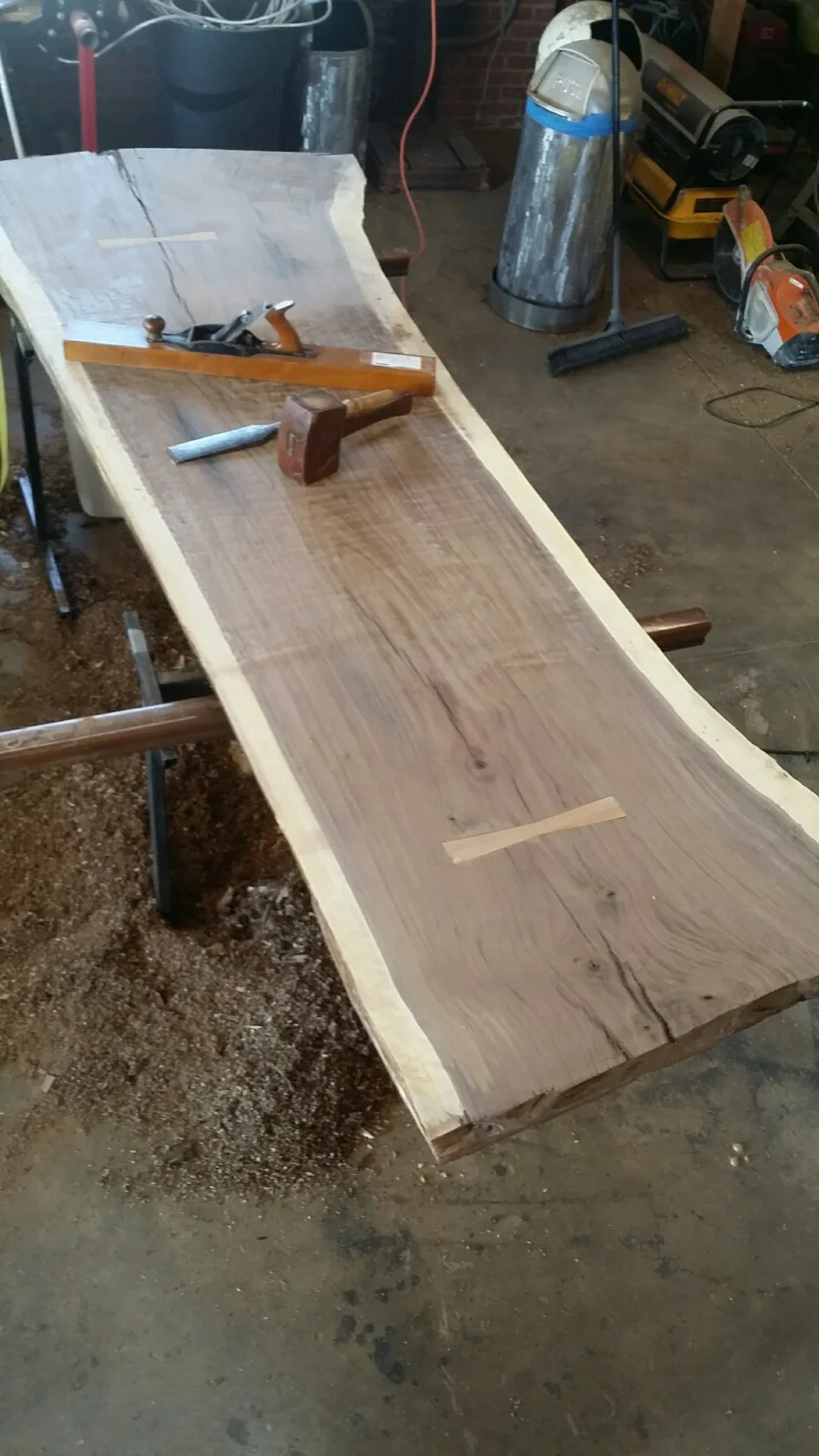 10' walnut slab table