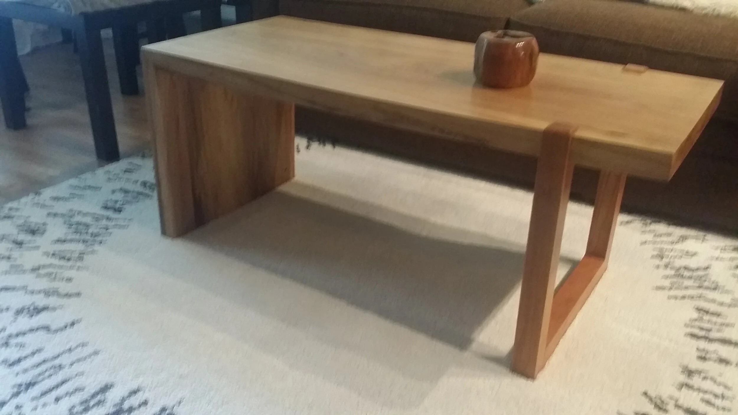 waterfall coffee table cherry &amp; sugarberry