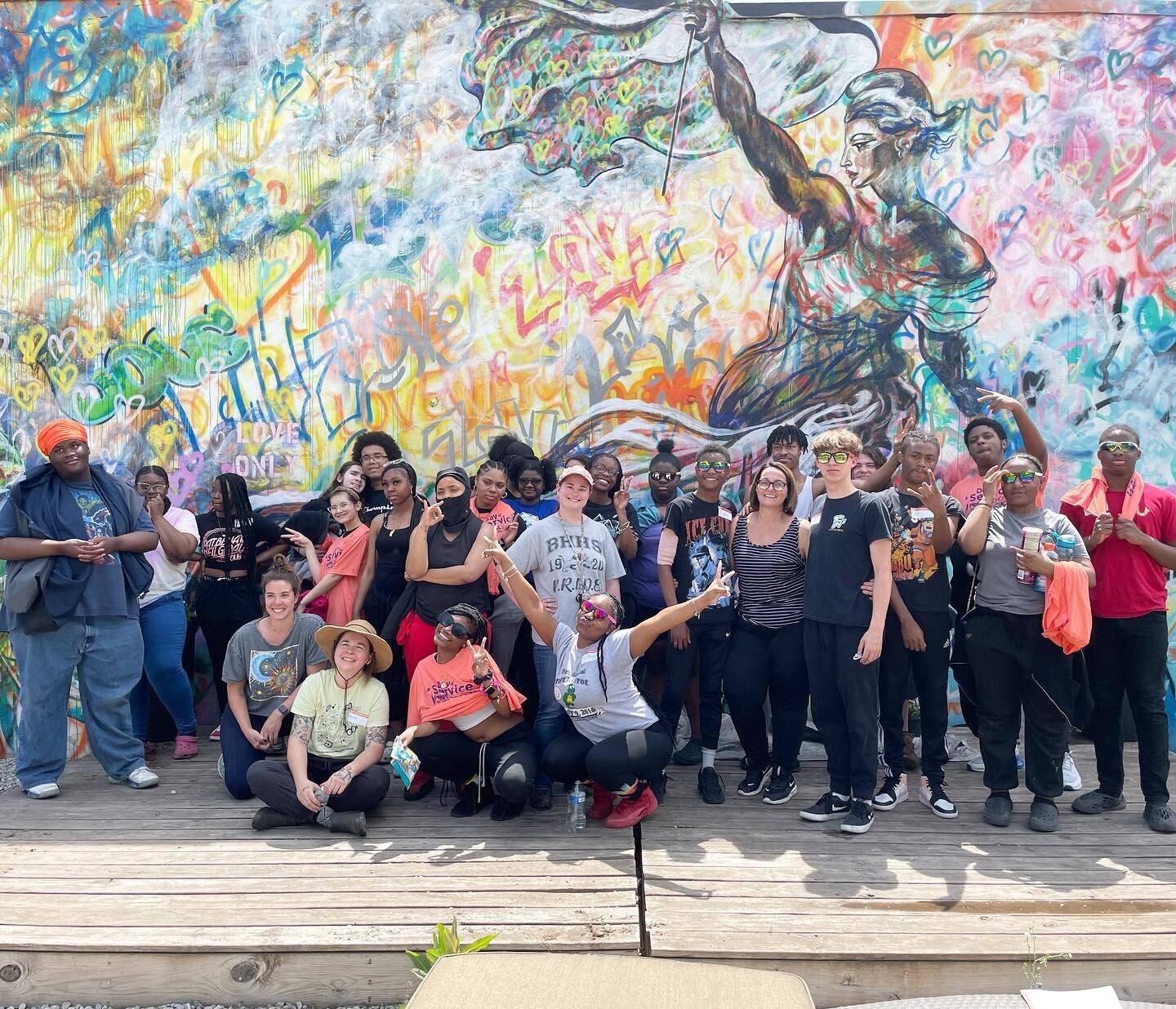 Huge thank you to @pittsburghcares @braddockyouthproject and students and teachers from @propelschools1 who joined us today to kick off our garden cleanup! We appreciate you!