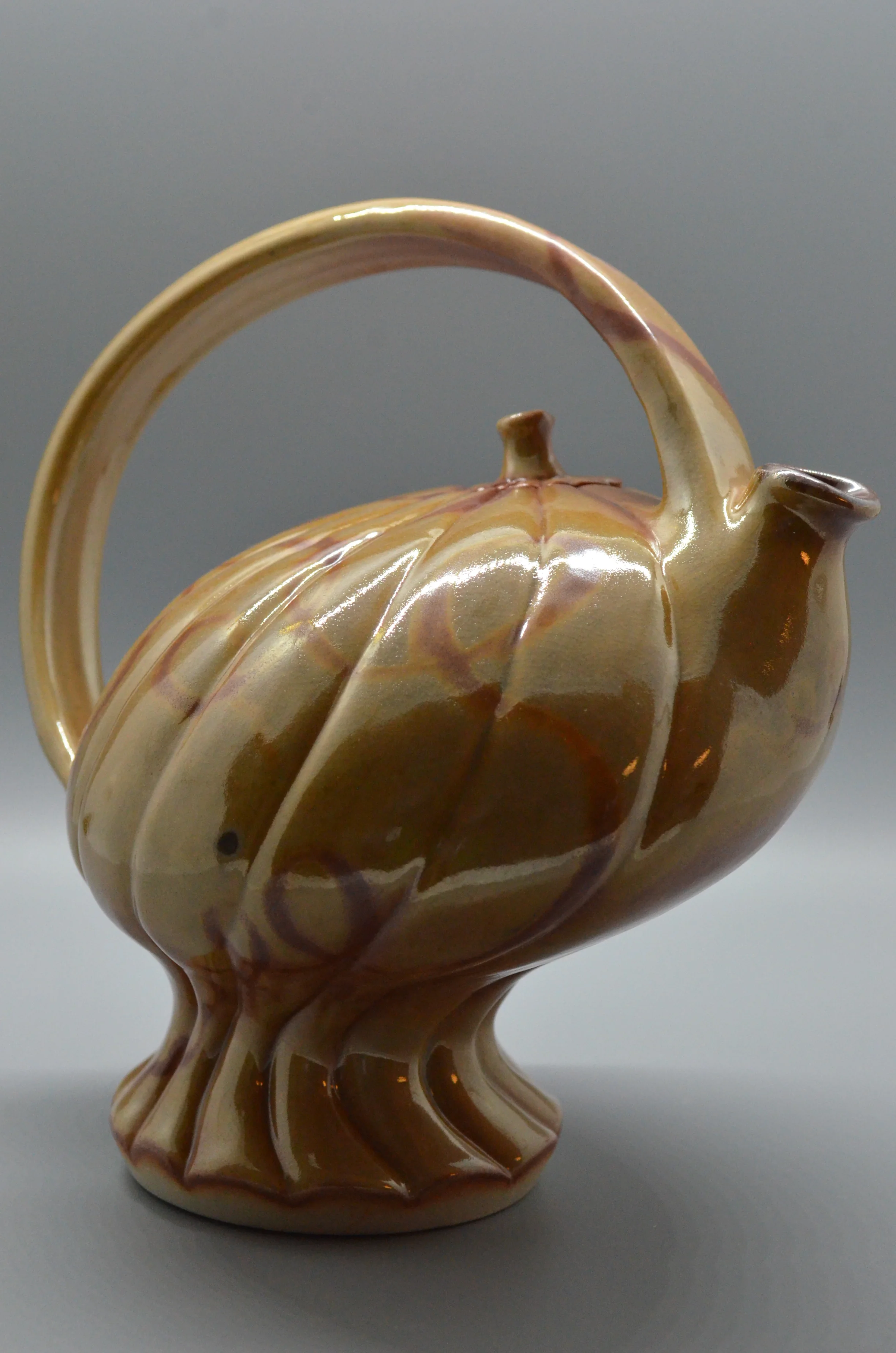 Shino Pumpkin Teapot