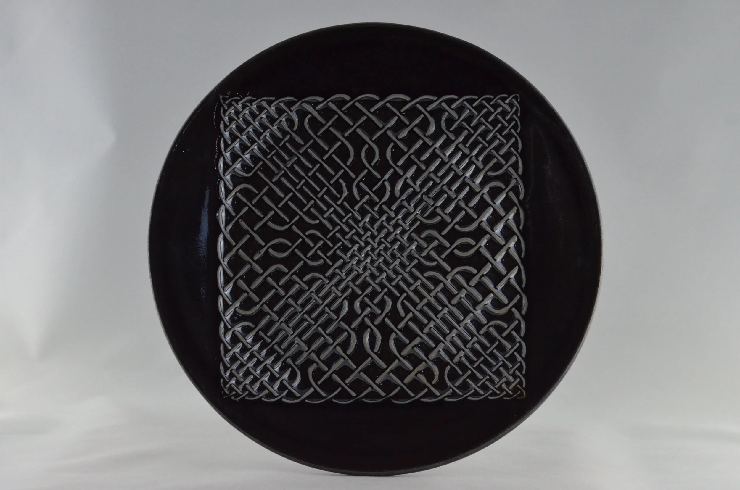 Plate with Carved Celtic Knot Cross