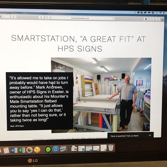 Our HPS Sign case study about the Mounters Mate Smartstation 214 - link in bio #flatbedapplicator #applicationtable #casestudy