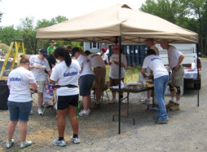 Volunteers participate in the Fed by Faith program
