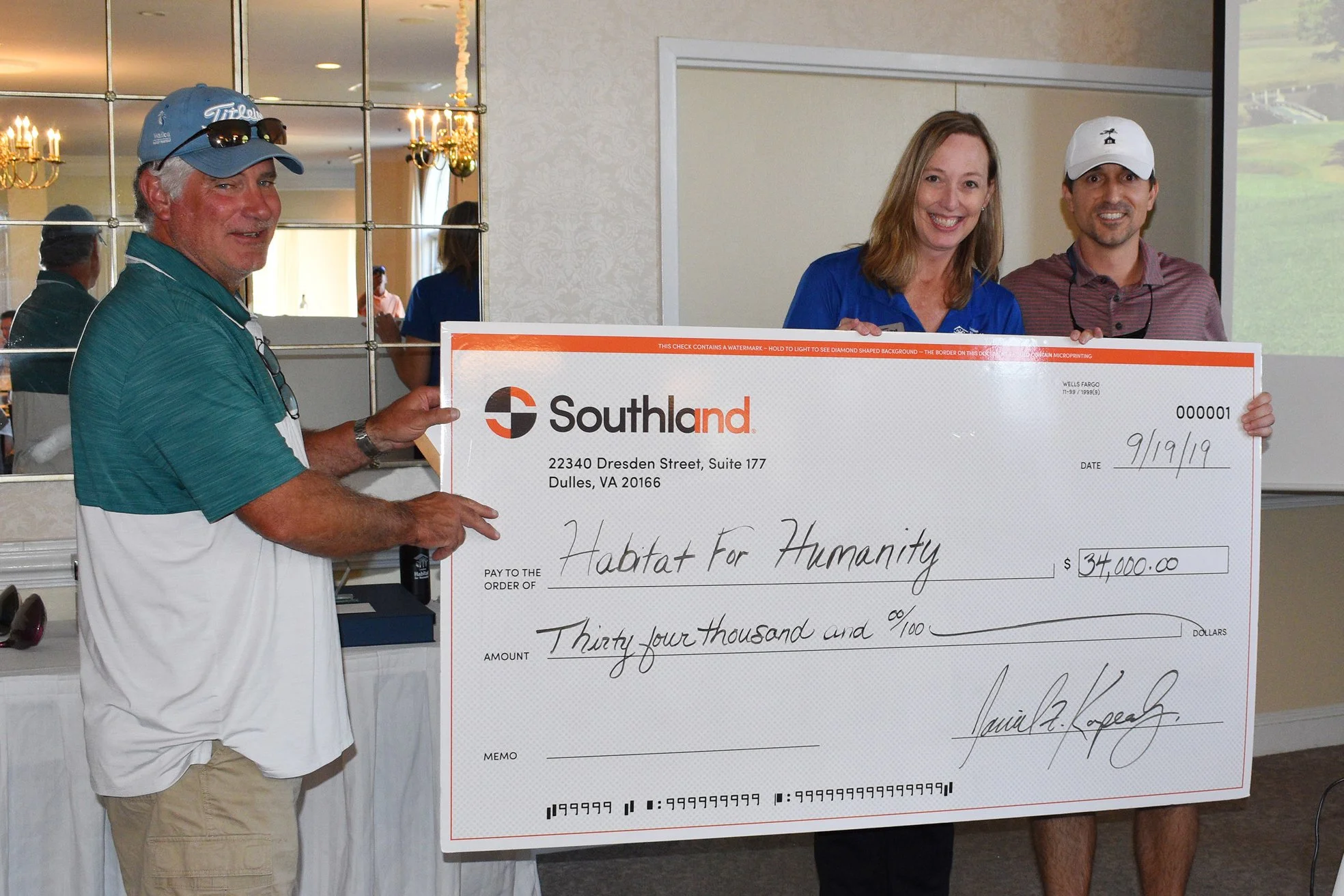 Tee off for Charity: Southland Industries Raises More than $34,000 for Habitat for Humanity