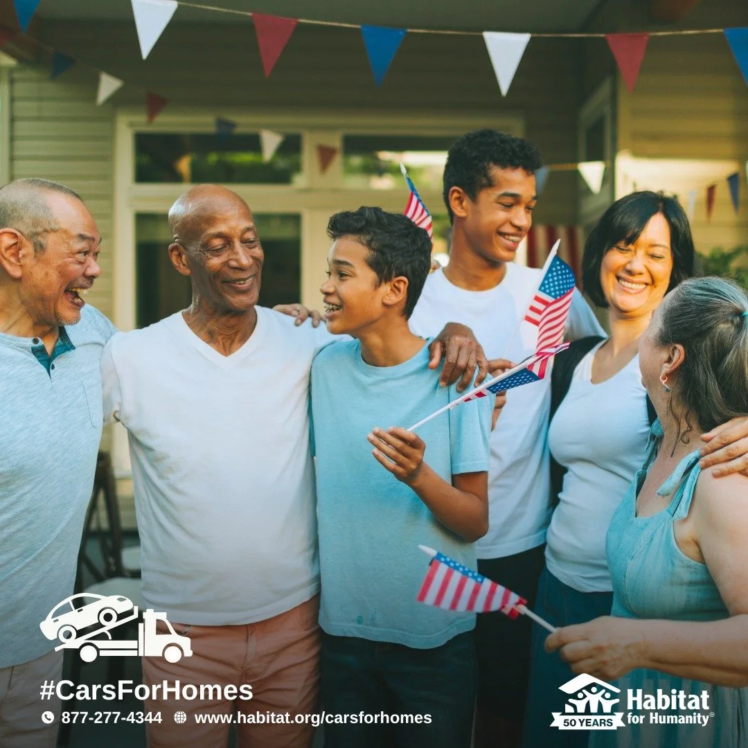 Celebrate freedom by giving others the freedom to thrive. Your vehicle donation can help support local families working toward housing stability, security, and a brighter future.

Learn more about donating a car https://bit.ly/37tKx5S

#HabitatForHum