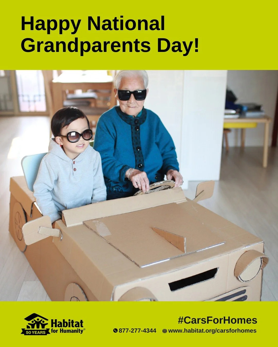 As we remember the precious role grandparents play, let's also embrace the spirit of giving back. Consider donating your old car this #NationalGrandparentsDay to make a difference in the lives of families in need of affordable housing. Like the love 