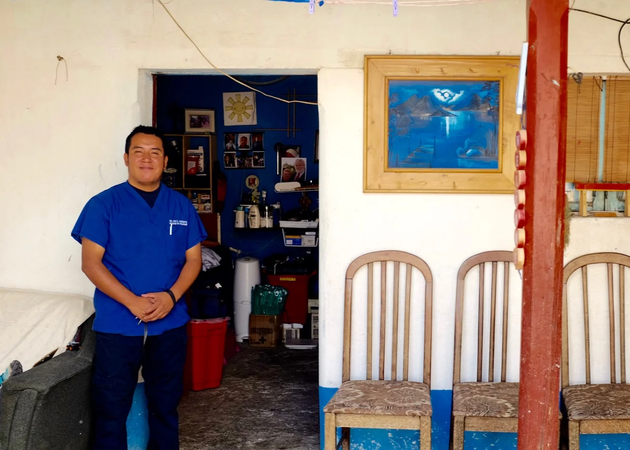 Doctor Jose Amézquita runs a clinic in Totonicapán, where he donates his time, and patients pay what they can. "I depend on God for all our supplies," he said. "Most of it comes through Vine." 