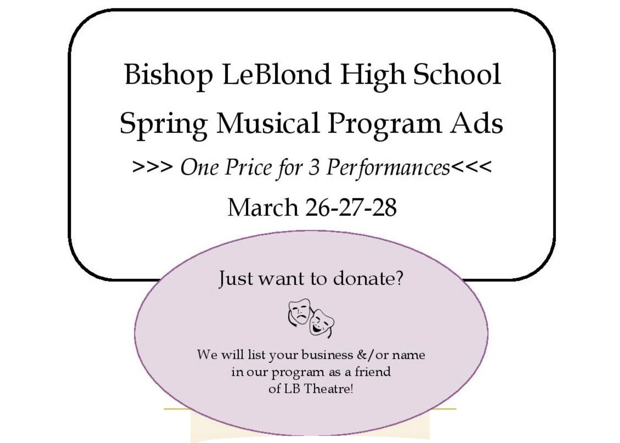 2021 Spring Musical - Program Ad