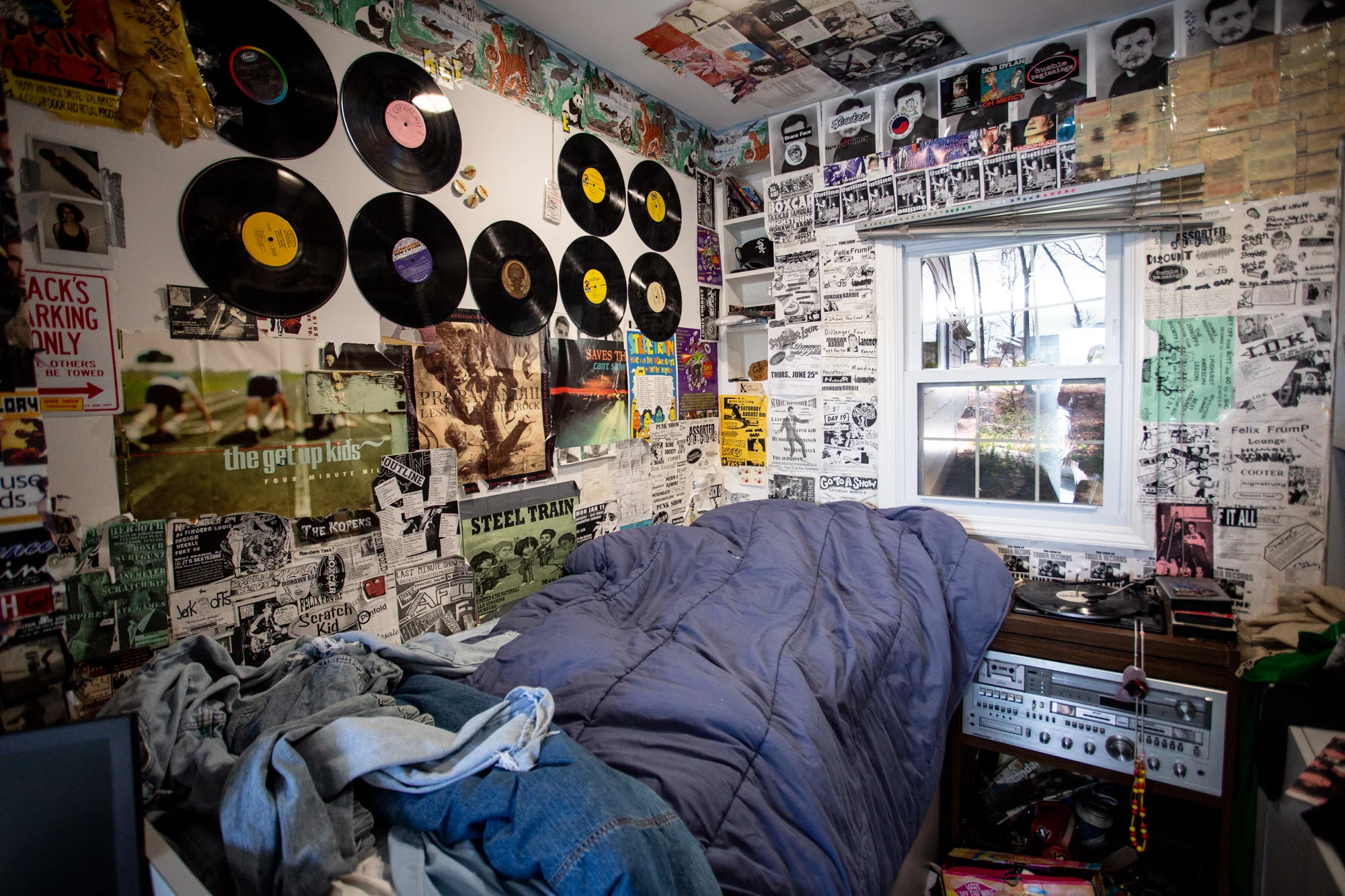 Jack Antonoff's recreation of his bedroom, on display at Shadow of the City festival in Asbury Park, NJ on August 25, 2018.