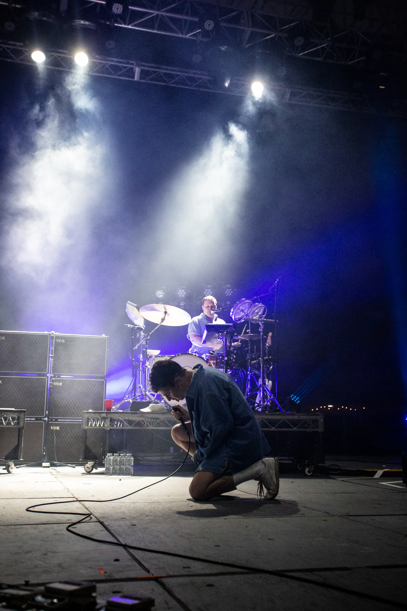 Jack Antonoff performs "Dream of Mickey Mantle" with Bleachers at Shadow of the City festival in Asbury Park on August 25, 2018.
