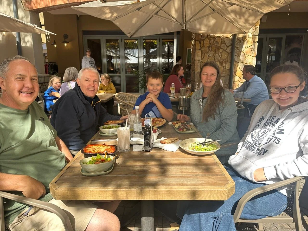 Lunch with the Pereiras, our dear friends and hosts (including the conference)