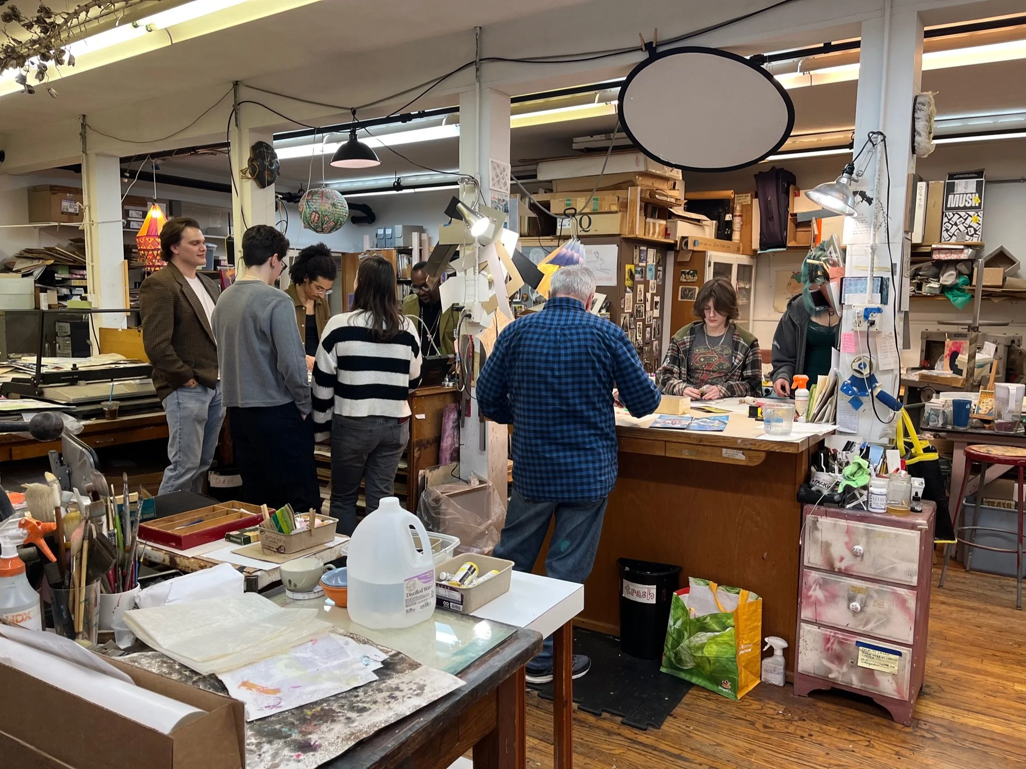 several people making stuff and having fun at a making party
