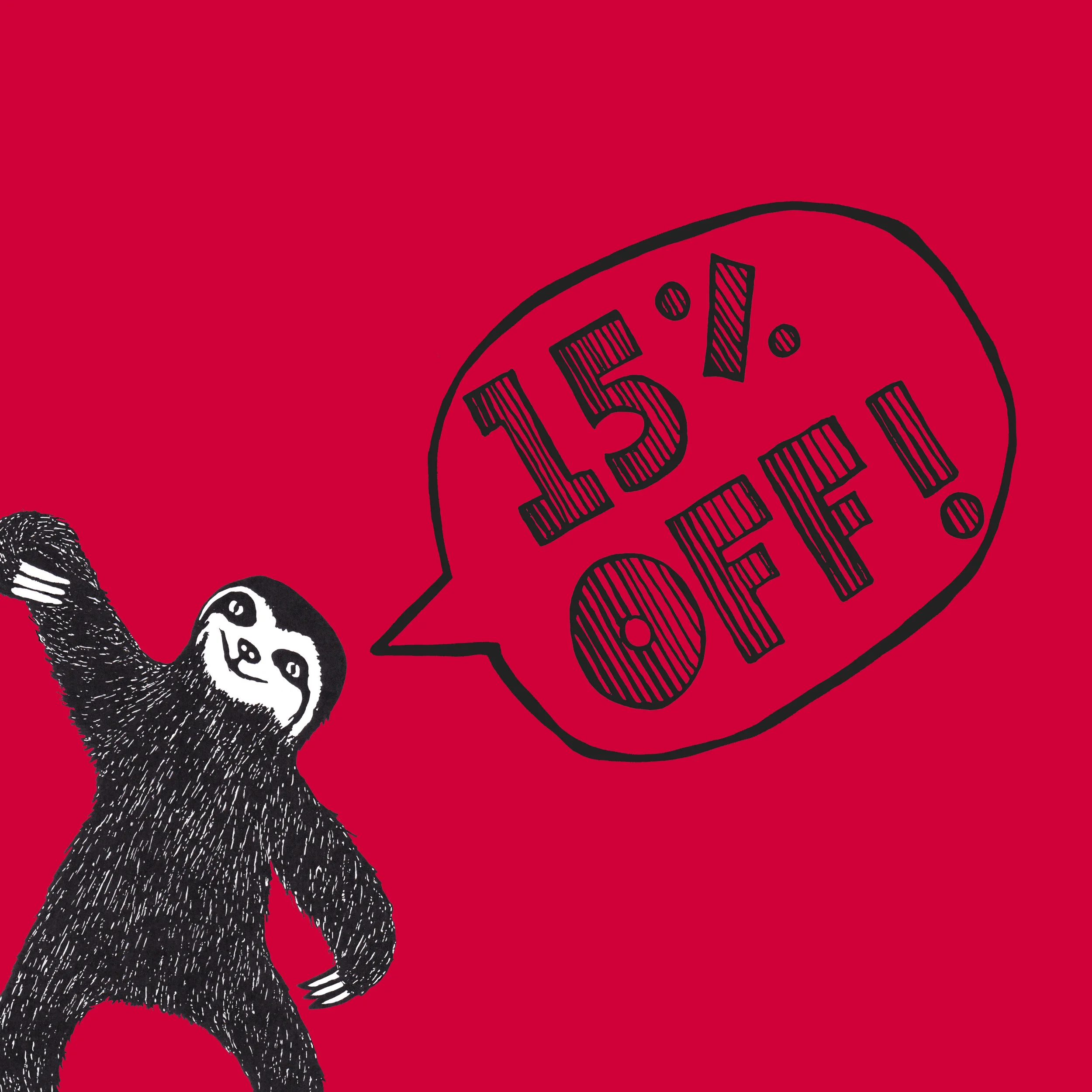 15% discount STANDING SLOTH206C-CE0037.jpg