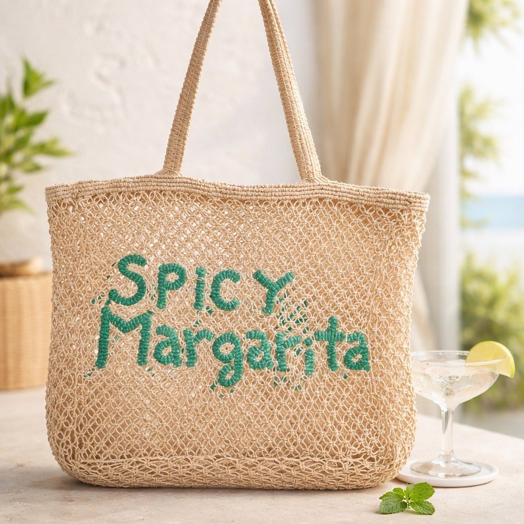 Spicy Margarita Net Jute Tote