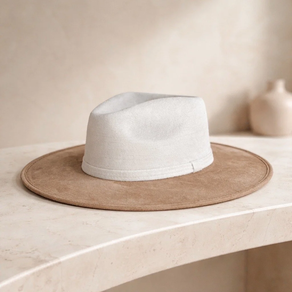 Rancher Hat - Ivory with Tan