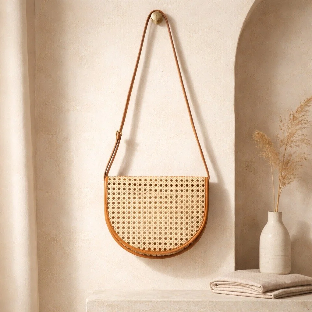 The Bali Rattan Shoulder Bag