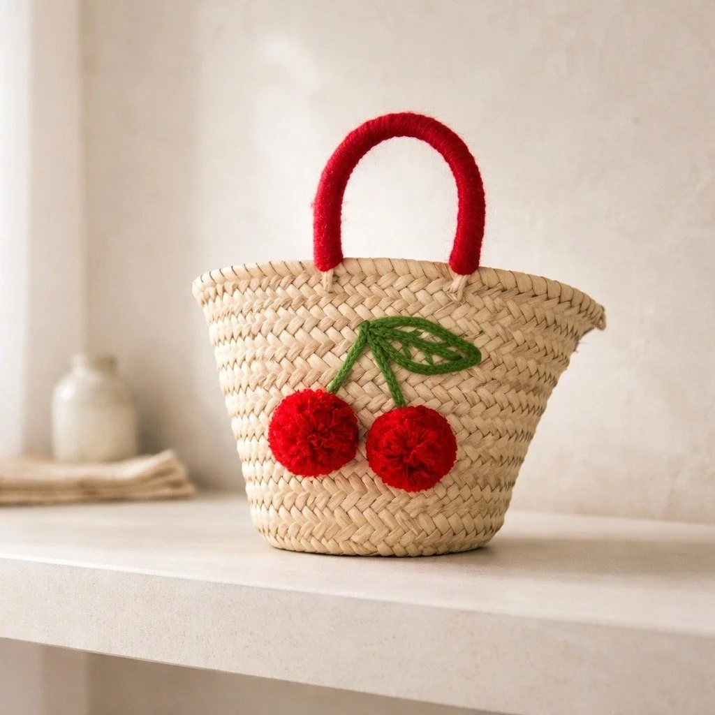 Mini Cherry Palm Basket