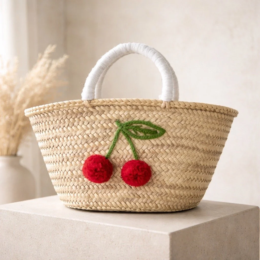 Medium Cherry Palm Basket