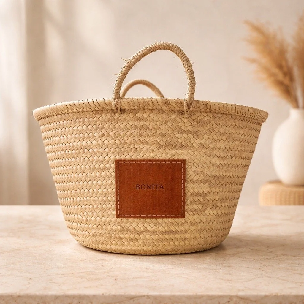 Bonita's Basket with Leather Patch
