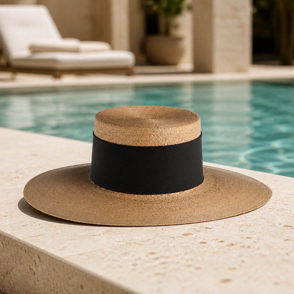 St Lucia - Palm Leaf Boater Hat