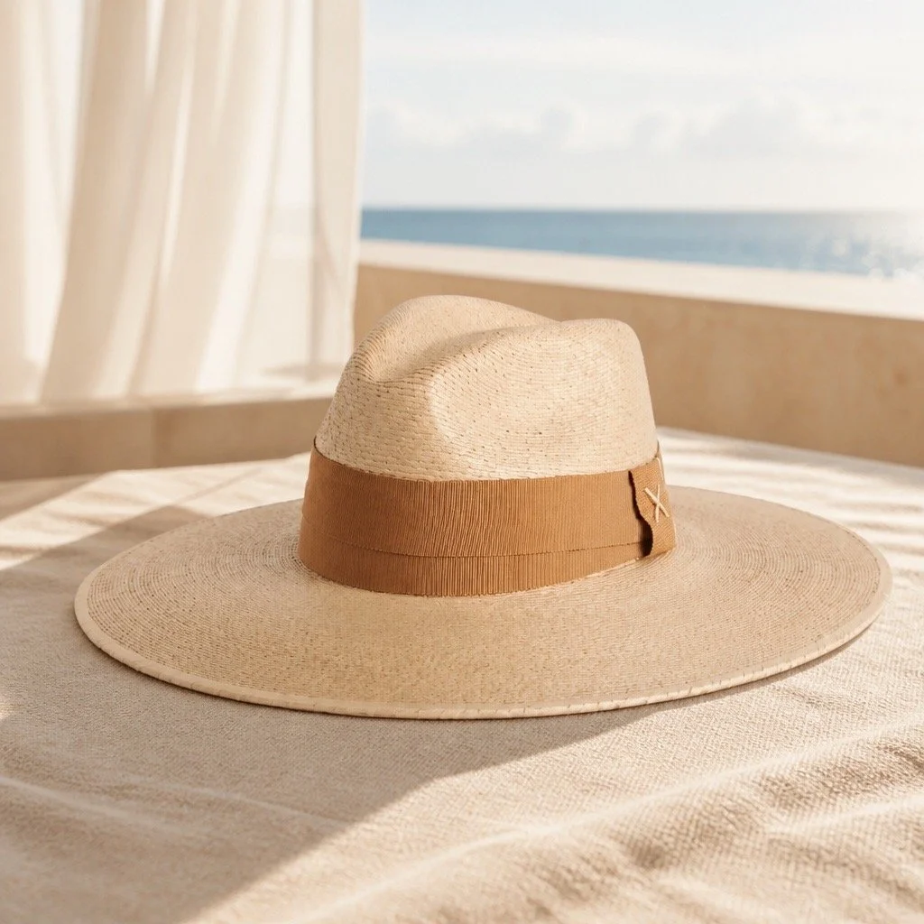 St Kitts - Palm Leaf Fedora Hat