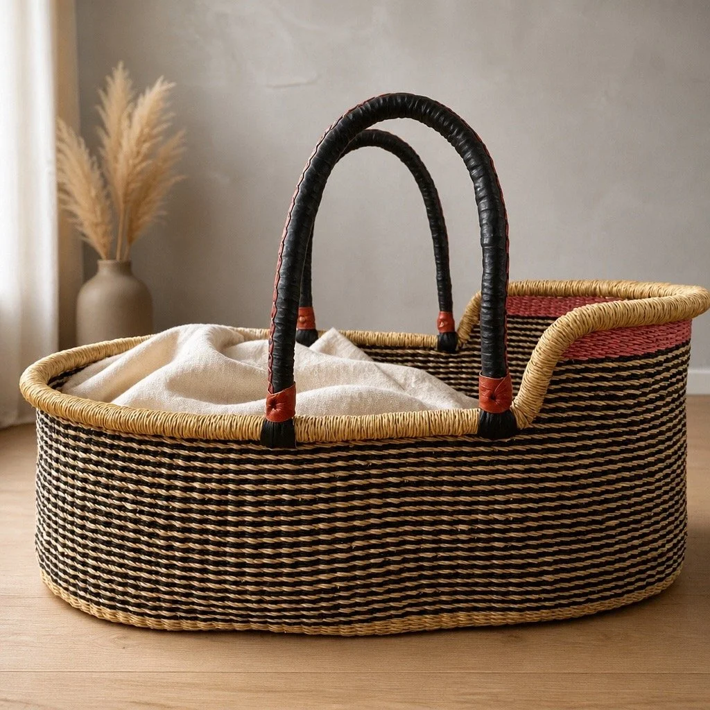 Baby Bolga Moses Basket - Lulu