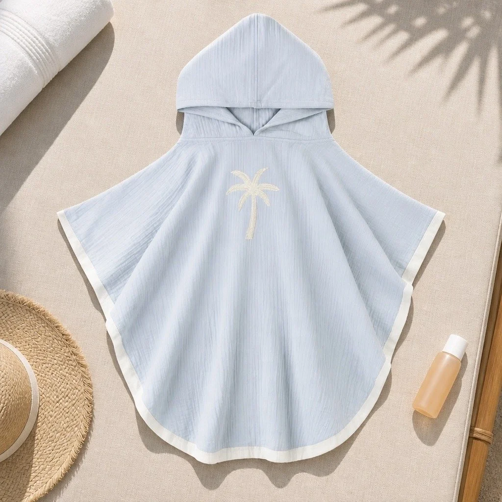 Bonita Baby Poncho – Coastal Blue