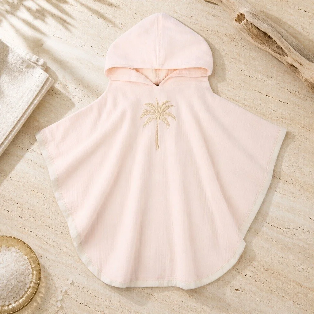 Bonita Baby Poncho – Blush Pink